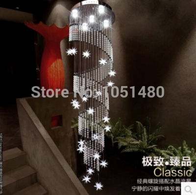 dia50*h250cm new arrival modern crystal chandelier staircase light, s cristal lamp