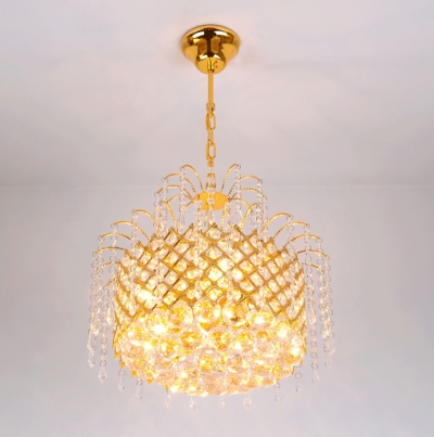 modern hybrid-type lustre crystal led chandeliers goldern crystal ceiling lamp fixture lighting luminaire foyer el