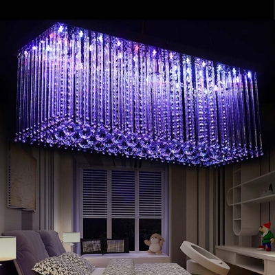 new item rectangular crystal pendant lighting modern hanging lamps for home