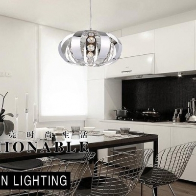 selling 2015 new pendant lamp for dinning room , stainless steel +crystal materia ,dia 35cm,e27stainless steel lamp