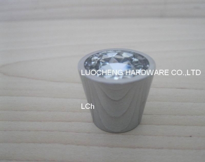 10 PCS/LOT FREE SHIPPING 21MM CLEAR CRYSTAL CABINET KNOB ON A CHROME ZINC BASE [Crystal Cabinet Knobs 147|]