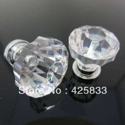 10pcs Glass Acrylic Crystal Knobs Drawer Handles Glass Luxury Jewelry Box Pulls Kitchen Cabinet Hardware Colorful Cabinet Knobs [Crystal knobs 31|]