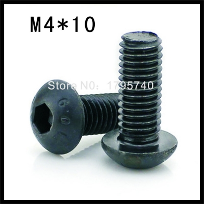 200pcs iso7380 m4 x 10 grade 10.9 alloy steel screw hexagon hex socket button head screws