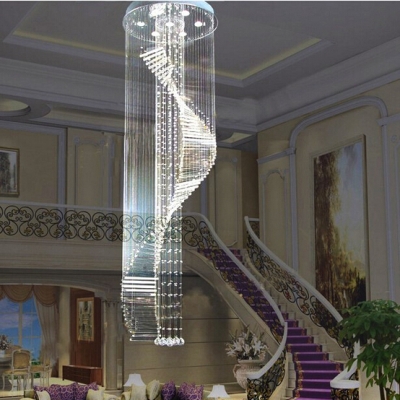 2015 new modern design dia600*h1800mm home decoration crystal chandelier parts super el crystal lighting