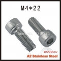 !! 20pc din912 m4 x 22 screw stainless steel a2 hexagon hex socket head cap screws