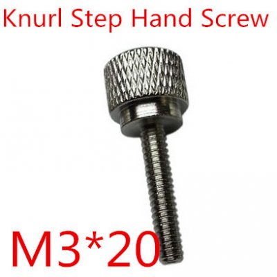 20pcs/lot stainless steel 304 m3*20 knurled head step hand thumb screws