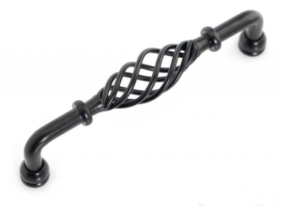 Black Birdcage Cabinet Pull Handle And Bar Knob ( C:C:128MM L:135MM ) [Wrought Iron Handle and Knobs 28]