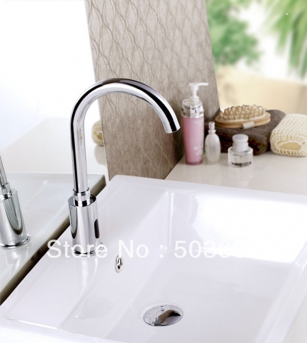 Brand New Free Shipping New Style Single Hot&Cold Tap Automatic Sensor Faucets Inductive Basin Sink Water Tap b009S