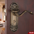 Chinese antique LOCK Antique brass ?Door lock handle ?Double latch (latch + square tongue) Free Shipping(3 pcs/lot) pb10