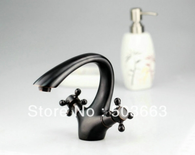 Classic Antique Brass Double Handle Bathroom Basin Mixer Tap Sink Faucet Vanity Faucet Bath Faucet Mixer Tap L-3661