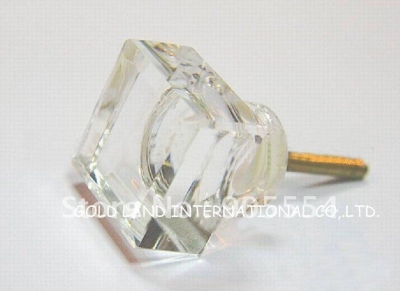 D24mmxH30mm Free shipping transparent crystal glass furniture cabinet knobs