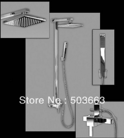 Free Shipping Wholesale Luxury Wall Mounted Rain Shower Faucet Set Brass Chrome Shower Set A-988