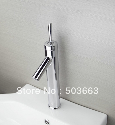 High Single Hole Bathroom Basin Swivel Faucet Brass Mixer Taps Vanity Faucet Chrome L-6060