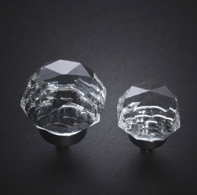 K9 Diamond Cabinet Crystal Knobs Door Handles Zinc Alloy Base (Clear Crystal Diamond) 25mm 10pcs/lot