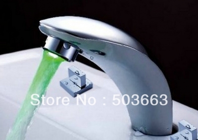 LED Classic Style Beautiful Bathroom Tap Sink or Bathtub Mixer Faucet CM0386 [Bathroom Faucet-3 or 5 piece set]