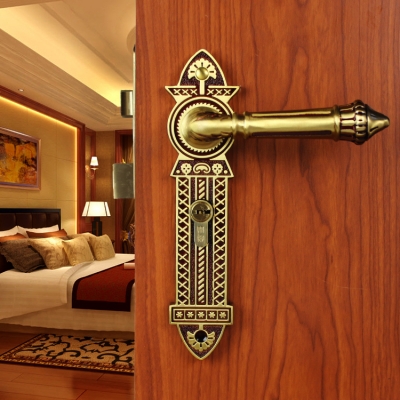 Modeled after an antique LOCK Rose Gold Door lock handle door levers out door furniture door handle Free Shipping pb02