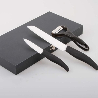Wholesale 2013 New Ceramic Knife set 3" 6"+Peeler+Gift Box Cleaver knives Fruit Utility Kitchen Cook Hot Brand Free Shipping