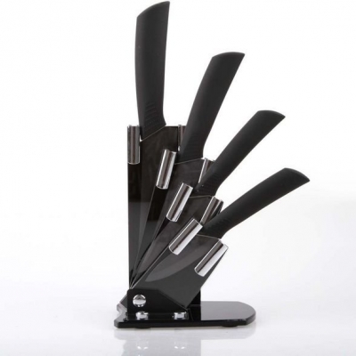 Wholesale 2013 new Durable Ceramic knife sets chef kitchen knifes 3" 4" 5" 6" with Holder retail box knives set Hot brand gift