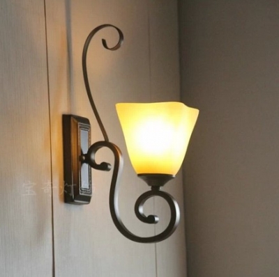 american rustic wall lamp background light wrought iron wall lamp bedroom lamp living room wall lamp