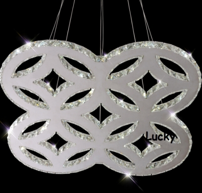 led chandelier lamp shades stainless steel crystal light 18w 110-220v pure white