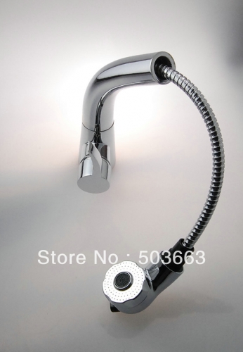 single hole pro pull out faucet chrome kitchen sink Mixer tap chrome kitchen water tap L-0013