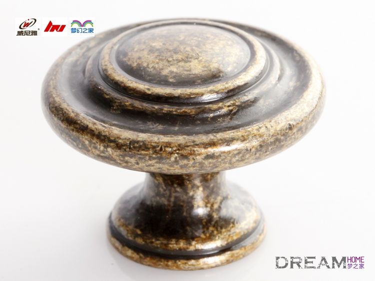 F322 single hole round bronzed and antiqued alloy knobs for drawer/wardrobe/cupboard/television cabinet/shoe cabinet