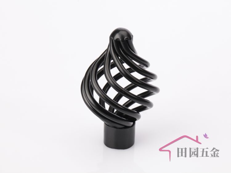 MOL33 single hole small fat round bird-cage shaped black antiqued alloy knob for drawer/cupboard/cabinet