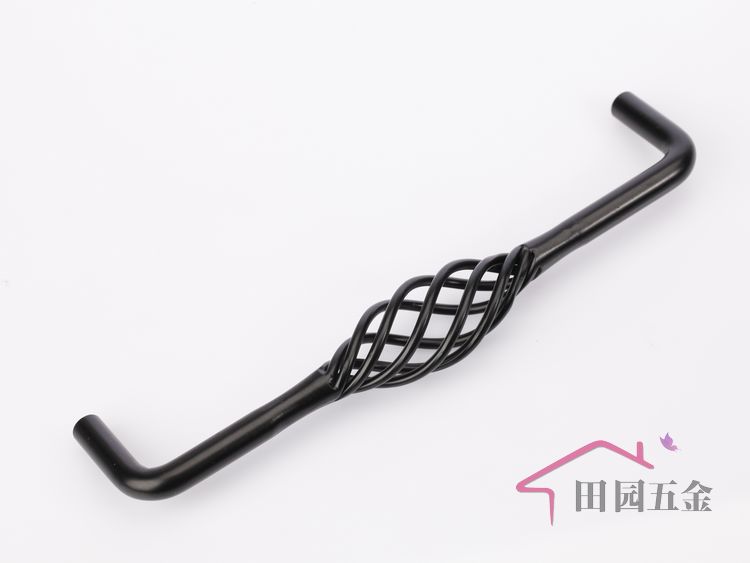 MU-160 160mm hole distance long banded bird-cage shaped black antiqued alloy handle for drawer/cupboard/cabinet