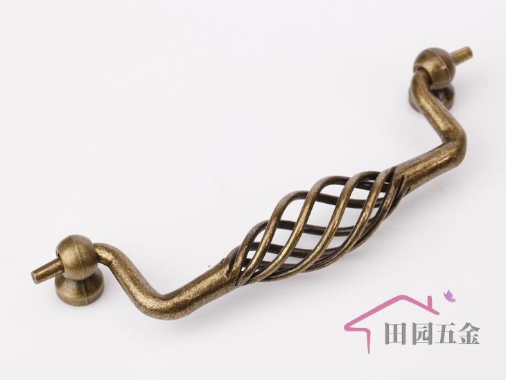 MUV-128 128mm hole distance bird-cage shaped black alloy hanging handle for drawer/cupboard