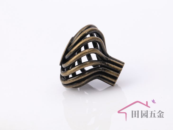P33Q single hole small round bird-cage shaped bronze antiqued alloy knob for drawer/cupboard/cabinet