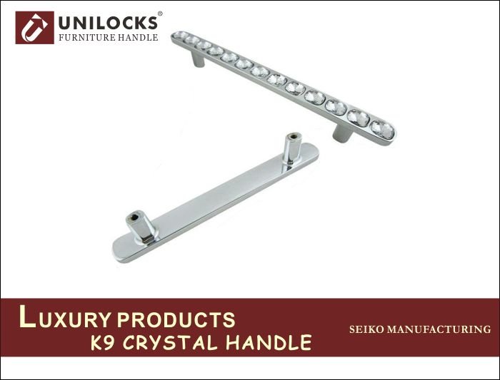 Designer's collection Clear Crystal For Drawer Handle And Furniture Handle 3585(C.C. 64mm,Length:96mm)
