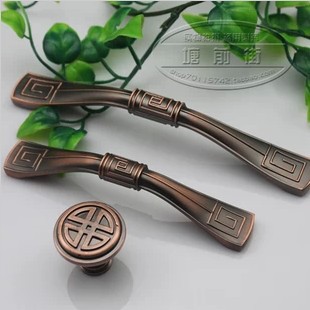 China's qin dynasty classical style Red bronze solid furniture drawer handle thickening closet cupboard door handle pb01