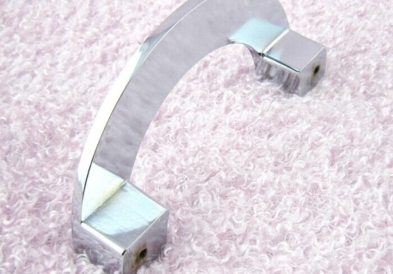 Symmetrical mirror furniture handle of aluminum semi-circular light(C.C.:96mm,Length:111mm)