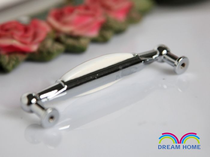 128mm hole distance long and bend ceramic handle with calla for drawer/wardrobe/cupboard/cabinet/furniture