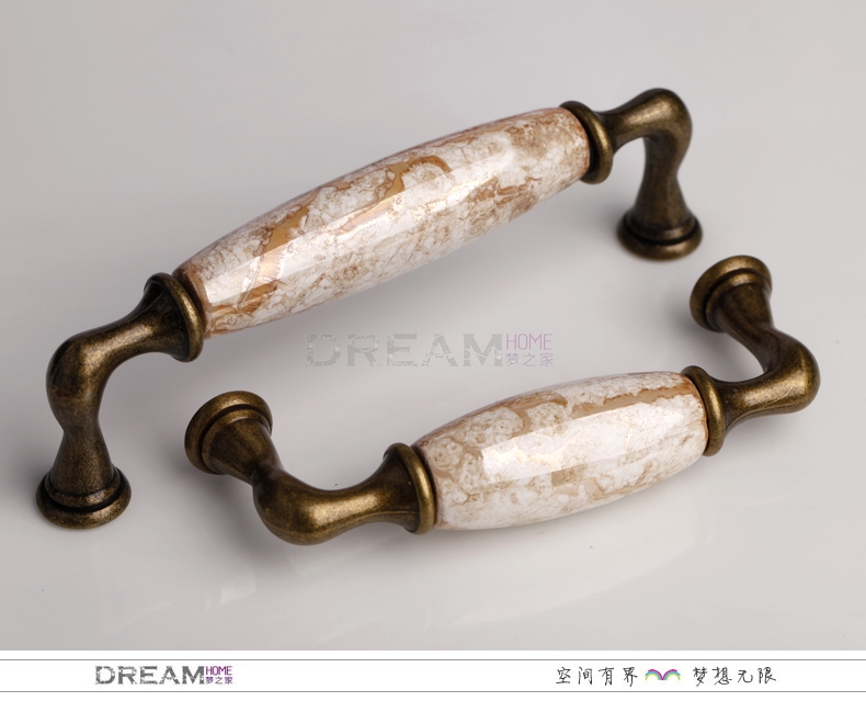 96mm new style long and bend bronze-colored golden flaw ceramic handle for wardrobe/cupboard/television cabinet/shoe cabinet/drawer