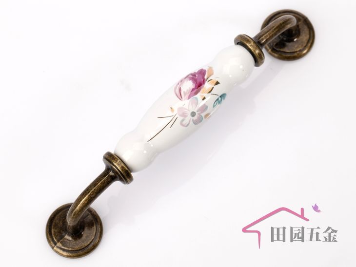 AAR09AB 160mm bridge-shaped and bronze-colored tulip ceramic handle for drawer/wardrobe/cupboard