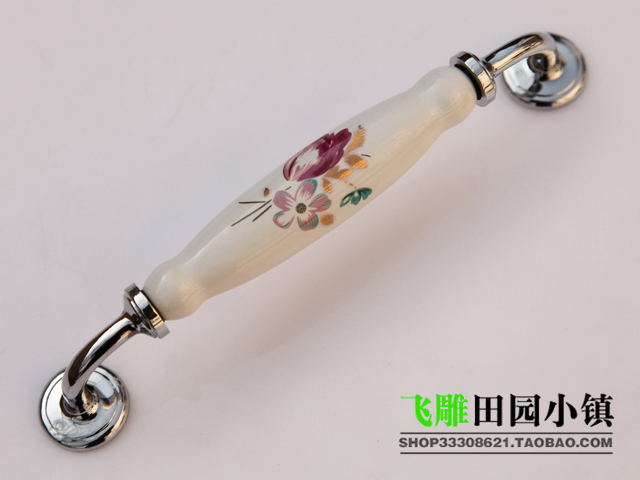 AAR09PC 160mm bridge-shaped brilliant silvery tulip ceramic handle for drawer/wardrobe/cupboard