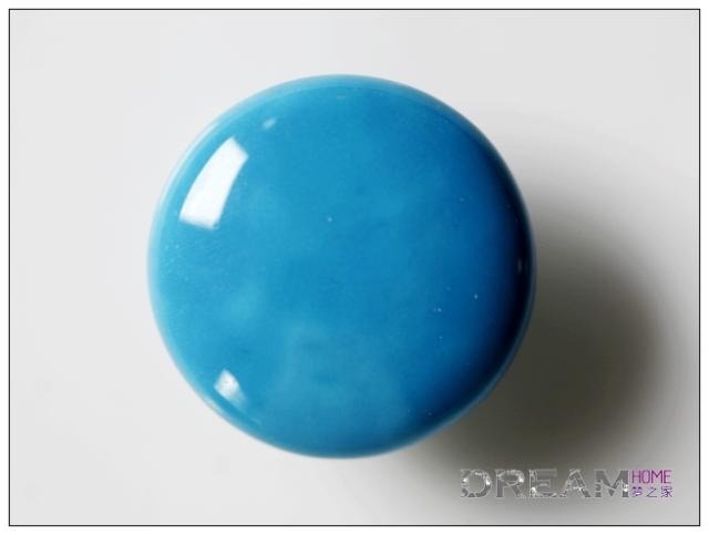 AR32CU 32mm diameter small round blue ceramic knob for drawer/cupboard/cabinet/wardrobe