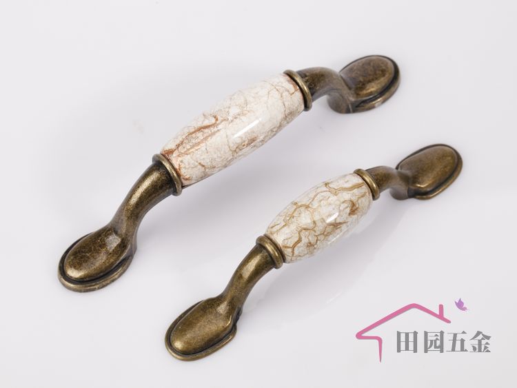 FD76-AB 76mm new style long and flat bronze and golden flaw ceramic handle for wardrobe/cupboard/television cabinet/shoe cabinet/drawer