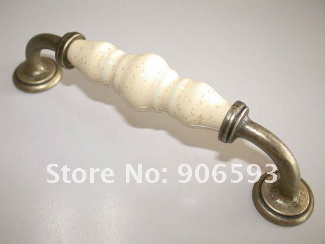 Zinc alloy classic tastorable porcelain cabinet handle12pcs lot free shippingfurniture handle
