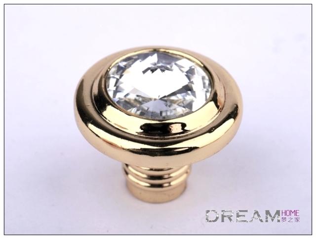 66319 single hole golden knob with Casino crystal diamond for drawer/cabinet