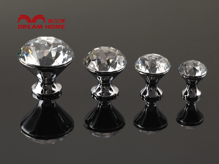7176-20 20mm diameter white K9 diamond crystal knobs for drawer/cupboard