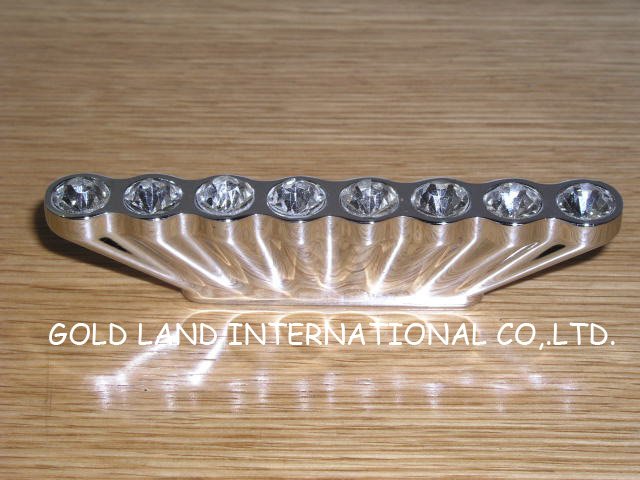 32mm Free shipping crystal glass zinc alloy bedroom handle/crystal glass furniture handle