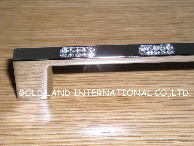 128mm Free shipping crystal glass door handle/furniture door handles