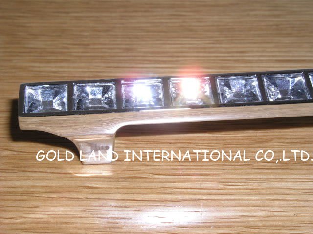 128mm Free shipping K9 crystal glass door handles/cabinet handle/ kitchen handles drawer handle