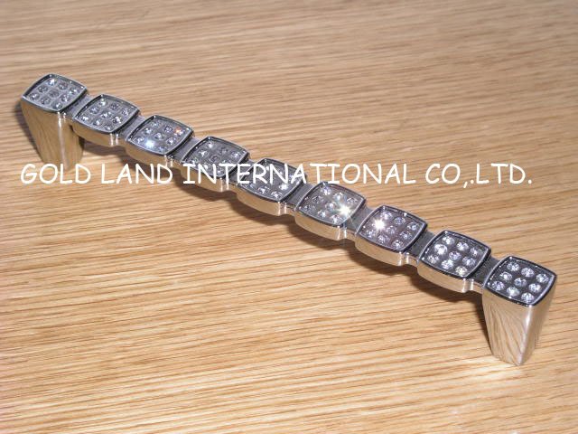 128mm Free shipping crystal glass kitchen cabinet handle furniture handle long handle