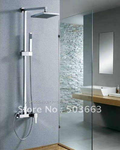 8 " Shower Head Rain shower Arm +Control valve standard Shower Faucet Set CM0613