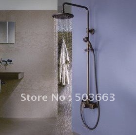 Antique Brass Finish Bathroom Rainfall With Spray Shower Durable Solid Brass Construction Faucet Set CM0569