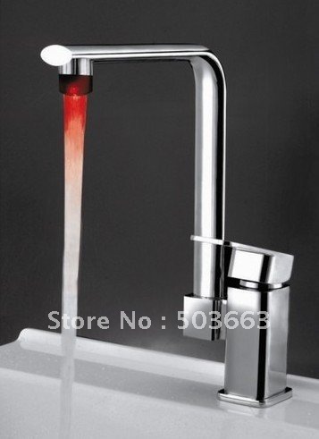 Brass LED Bathroom Basin Sink Mixer Tap Faucet CM0245