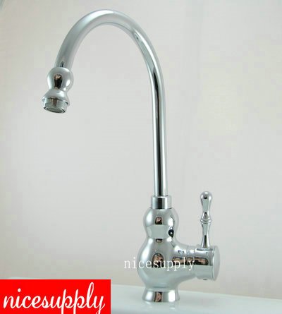Deck Mounted Surface Chrome Finish Single Hole Kitchen Swivel Basin Sink Faucet Mixer Tap Vanity Faucet Z-004